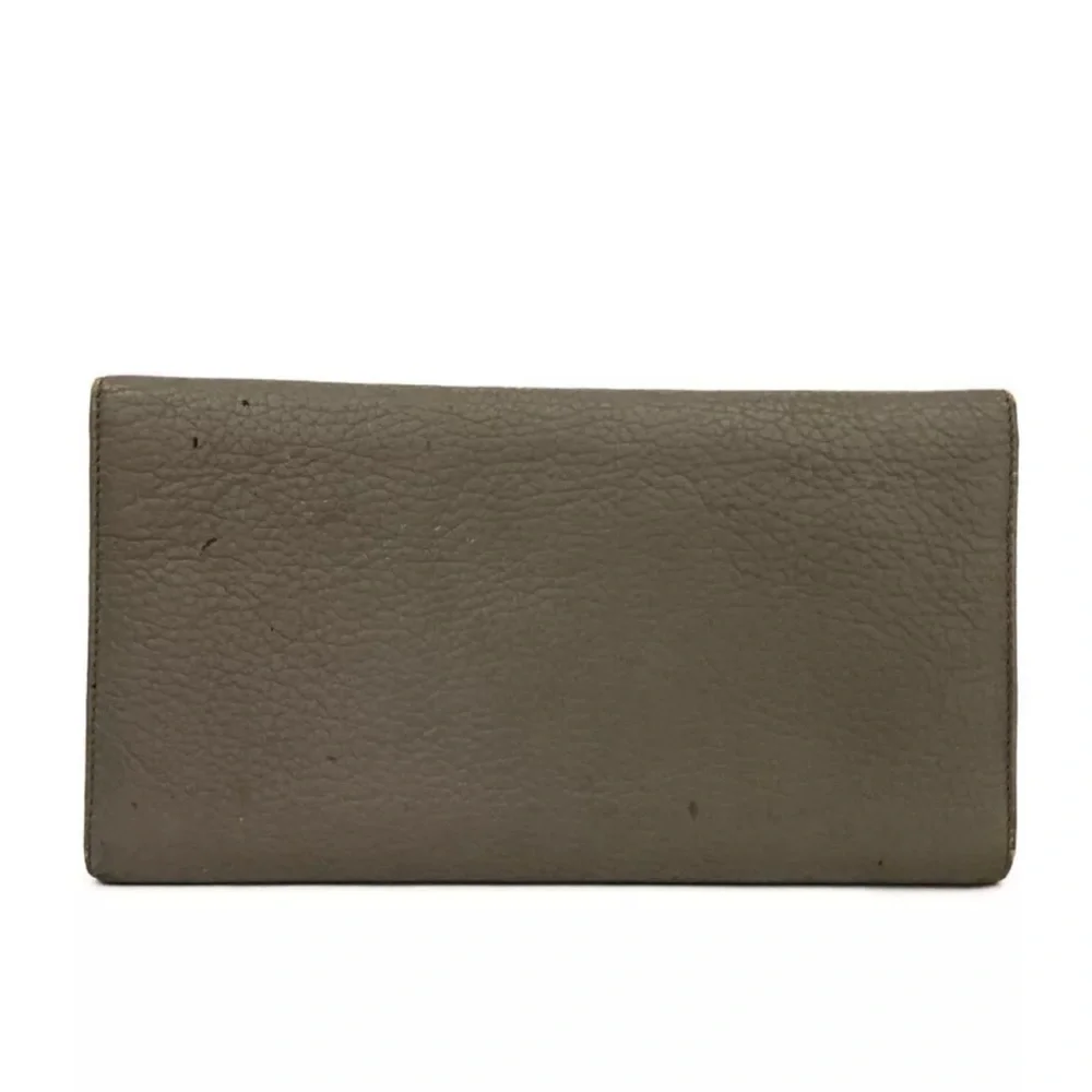 Christian Dior CD Logo Leather Long Bifold Wallet
